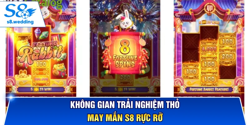Không gian trải nghiệm thỏ may mắn S8 rực rỡ